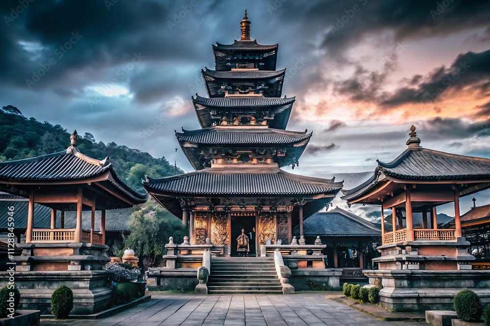 Sacred Temple Design Symbolizing Spirituality Sacred Temple Design Symbolizing Spirituality