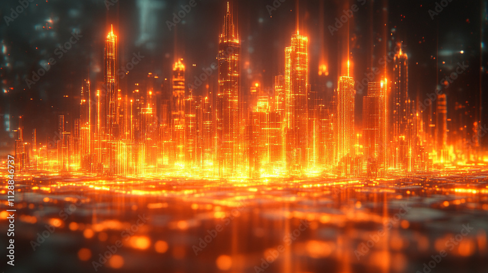 Fototapeta premium future city, background space