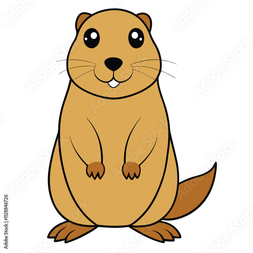 rodents animal flat vector illustration on white background.