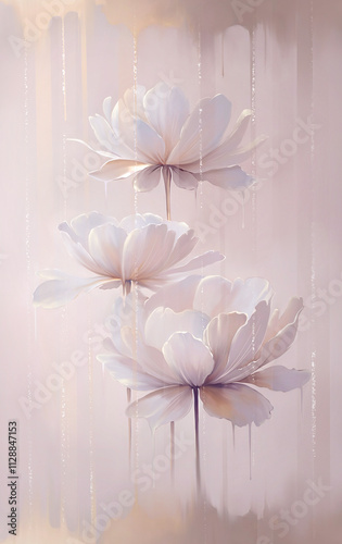 Fototapeta Naklejka Na Ścianę i Meble -  the image of delicate warm flowers in a calm color