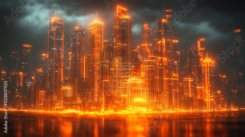 future city, background space