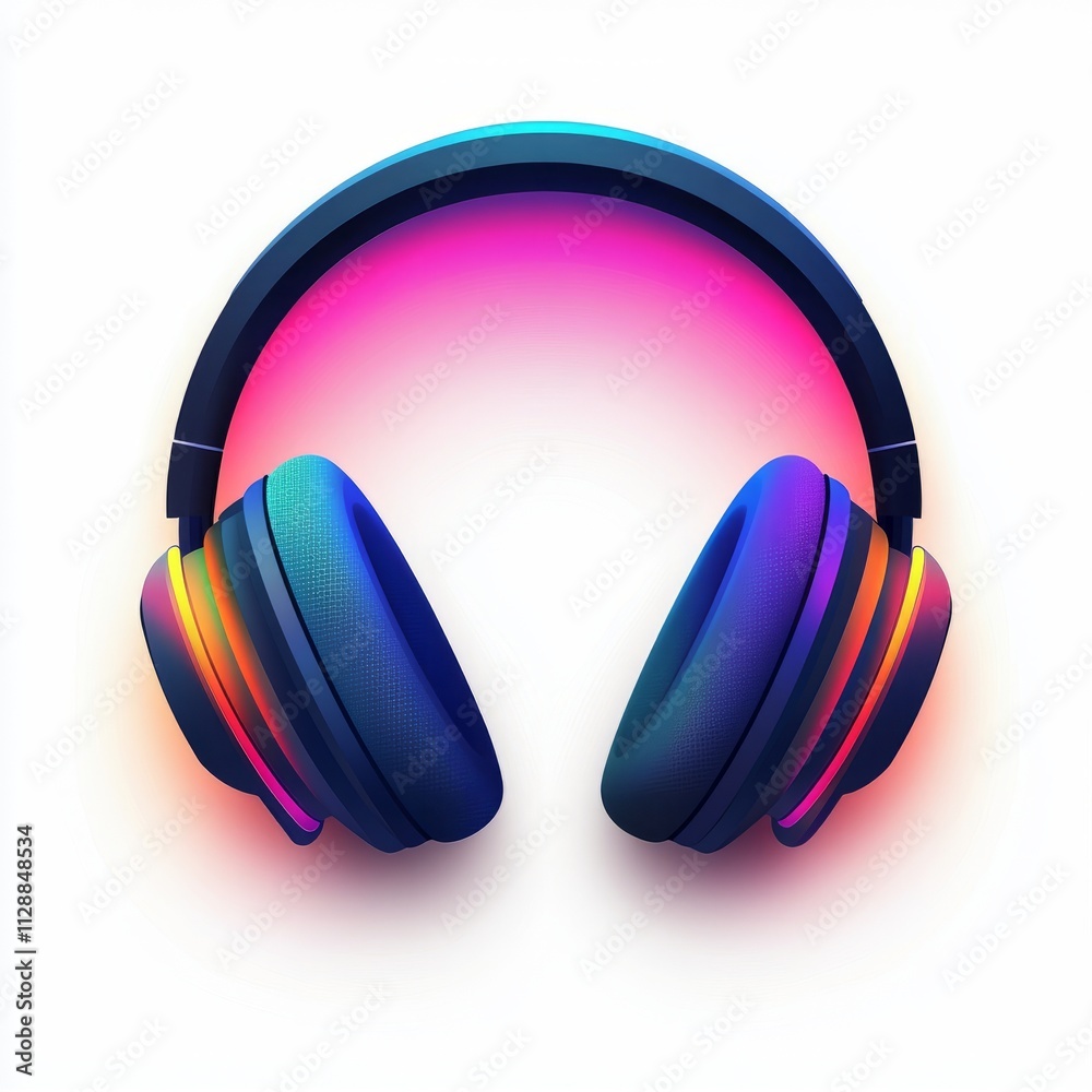 Vibrant Headphones Design - Modern Audio Technology