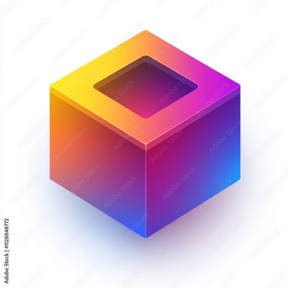 Colorful 3D Geometric Shape Design Colorful 3D Geometric Shape Design