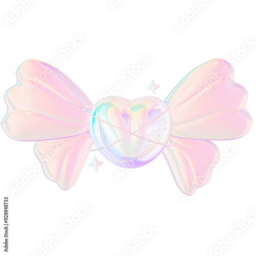 3D Iridescent rainbow stickers 