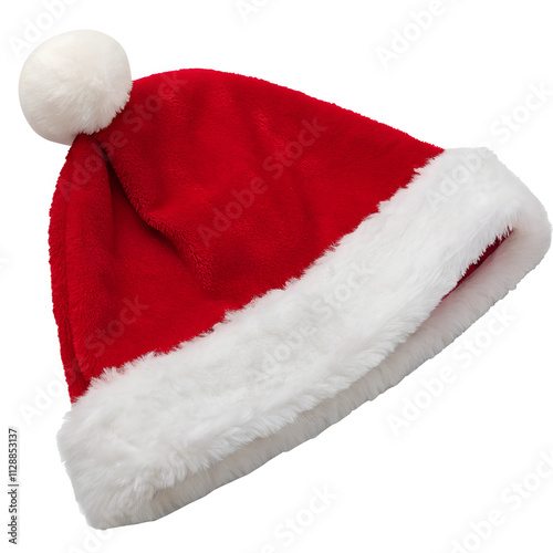 Santa Claus hat placed on transparent background photo
