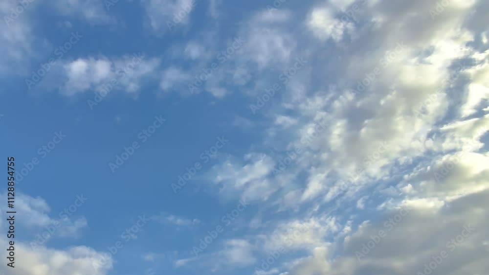 Time-lapse background animation
Beautiful clouds on blue sky, nature background, cloud movement
