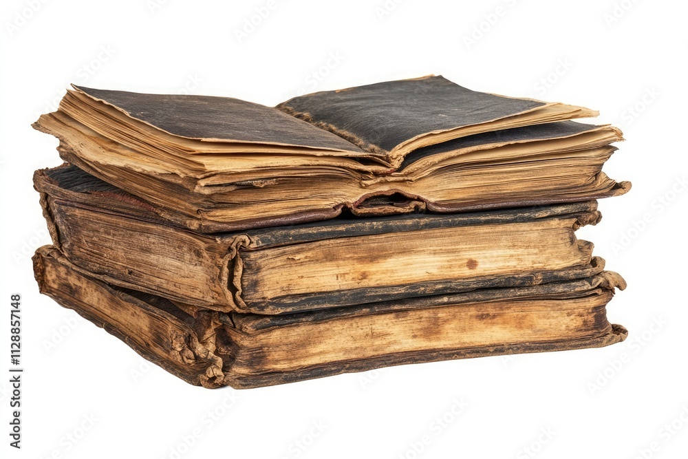Pile of open books isolated on a white background Pile of open books isolated on a white background