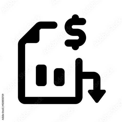 Economic Crisis Simple Line Icon. Single icon, line vector icon