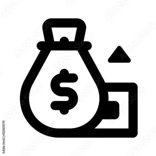 Inflation Simple Line Icon. Single icon, line vector icon