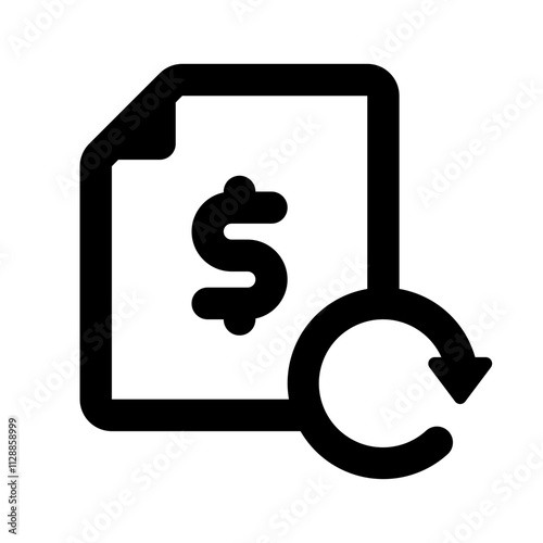 Refinancing Simple Line Icon. Single icon, line vector icon