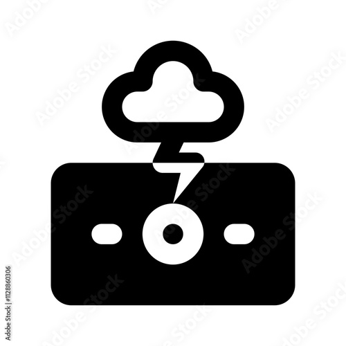 Economic Depression Simple Glyph Icon. Single icon, glyph vector icon