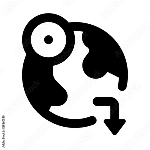 Global Crisis Simple Glyph Icon. Single icon, glyph vector icon