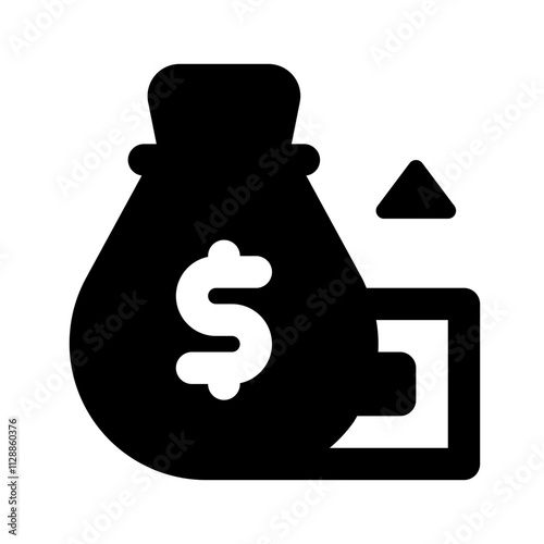 Inflation Simple Glyph Icon. Single icon, glyph vector icon