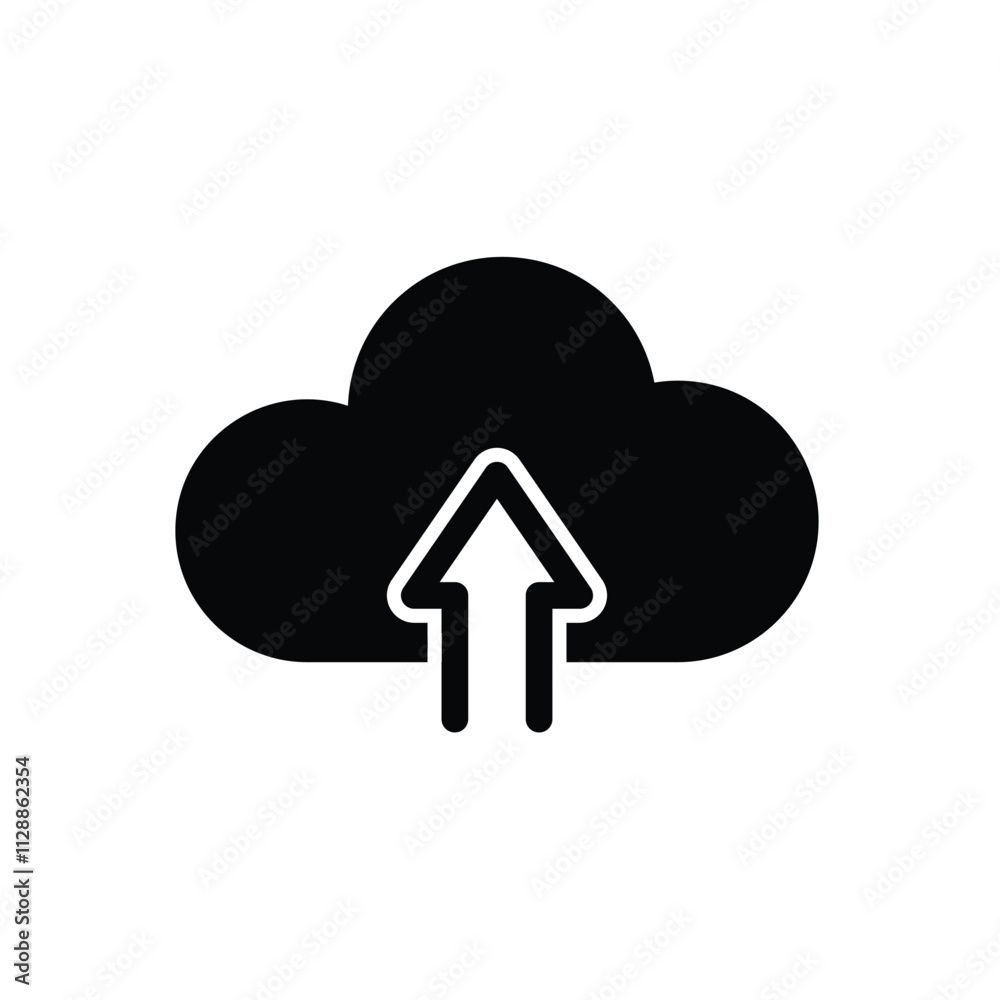 cloud computing. Infrastructure technology, data system storage service concept. Upload and download icons. Solid design style. vector template design cloud computing. Infrastructure technology, data system storage service concept. Upload and download icons. Solid design style. vector template design