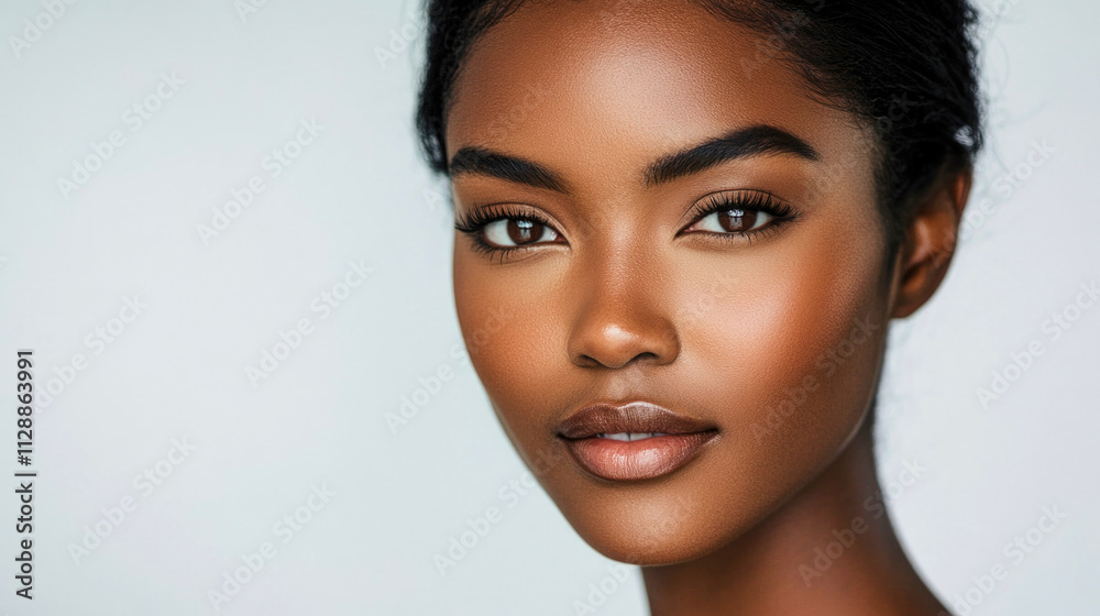 This artwork features a minimalist portrait of a woman displaying a neutral expression This artwork features a minimalist portrait of a woman displaying a neutral expression