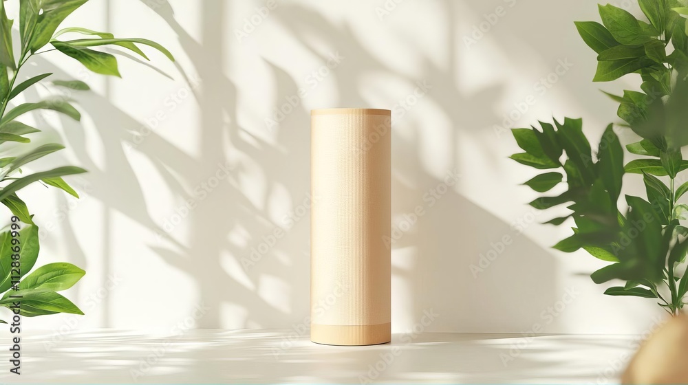 Beige Cylinder Lamp Minimalist Design Beige Cylinder Lamp Minimalist Design