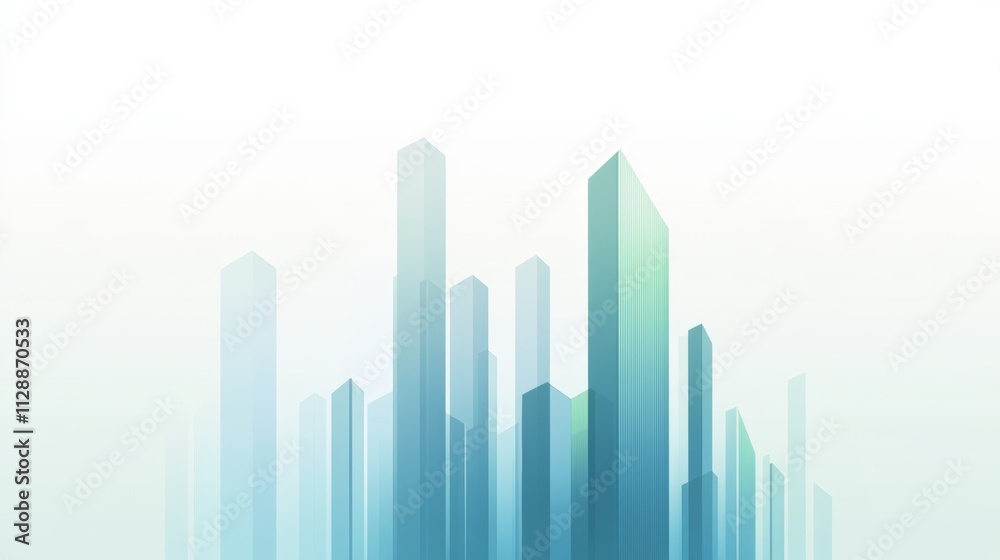 Gradient architecture blueprint of building structures in a modern city background captured from an aerial viewpoint Gradient architecture blueprint of building structures in a modern city background captured from an aerial viewpoint