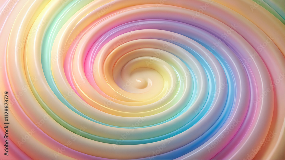 Radiant pastel rainbow swirl with soft texture Radiant pastel rainbow swirl with soft texture