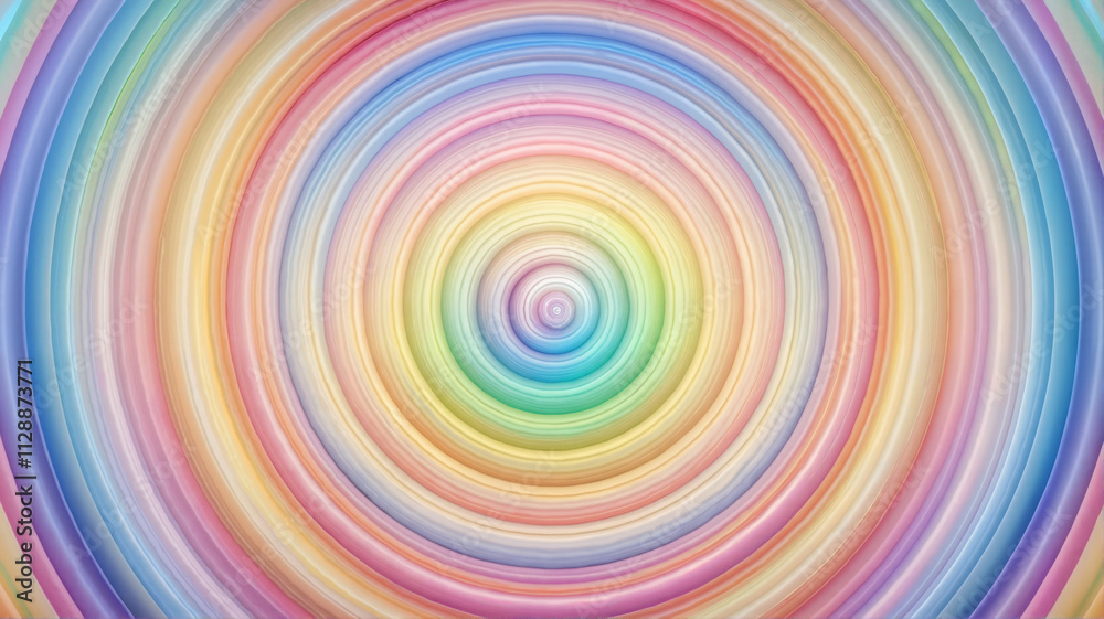 Pastel rainbow spiral with glowing highlights