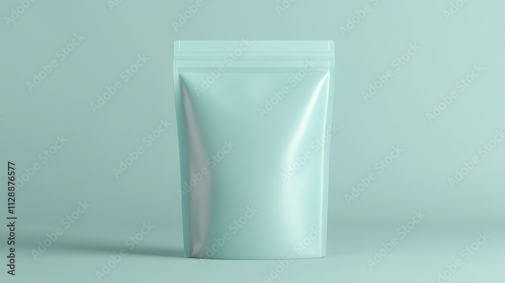 Blank Teal Stand-Up Pouch Mockup Blank Teal Stand-Up Pouch Mockup