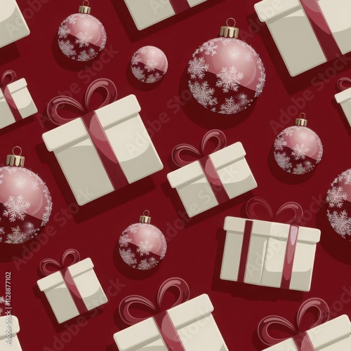 christmas background with gifts