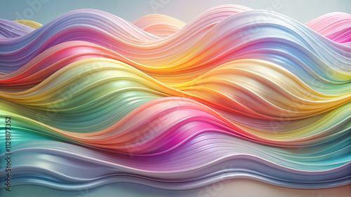 Flowing colorful pastel waves