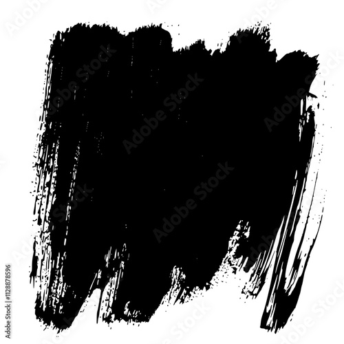 Rough paintbrush stroke texture with uneven edges, vector SVG