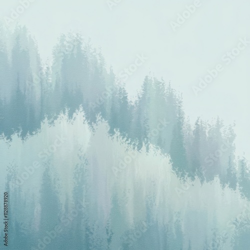 misty morning in the forest
