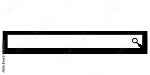 Hand-drawn doodle of a minimalist search bar in a simple, flat style, vector SVG