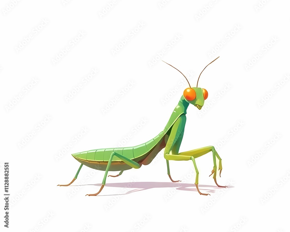 Mantis - Isolated on solid color background Mantis - Isolated on solid color background
