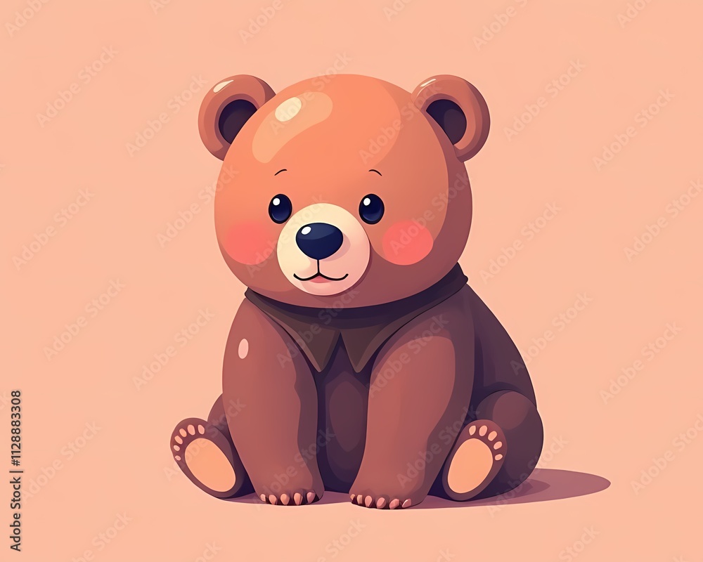 Bear - Isolated on solid color background Bear - Isolated on solid color background