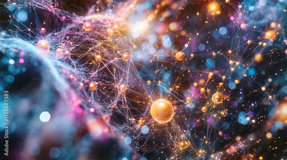 Fototapeta premium Technology advancements in data science harness the power of big data, employing artificial intelligence and deep learning algorithms. Generative neural networks