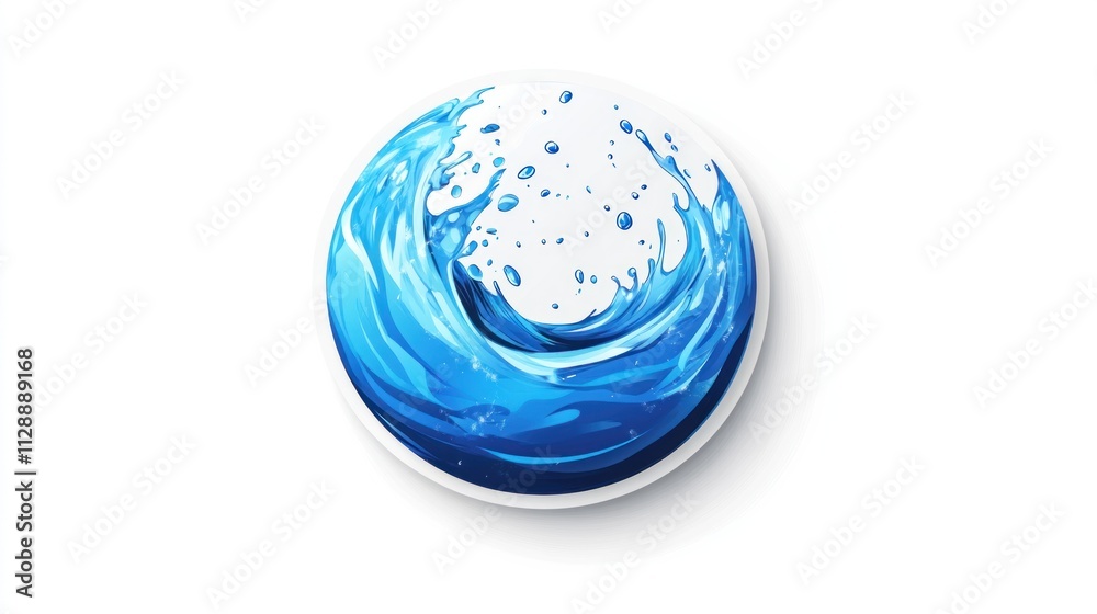 Dynamic Splash: A Captivating Blue Water Wave in Circular Motion Dynamic Splash: A Captivating Blue Water Wave in Circular Motion