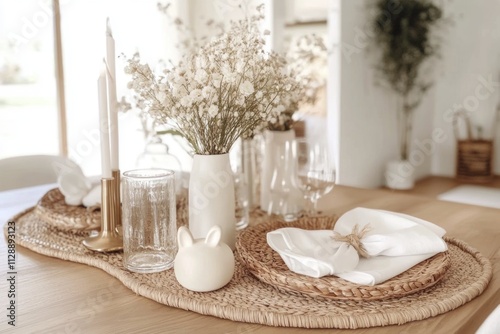 Joyful family Easter brunch with spring-inspired table setting