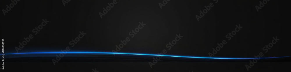 sleek and minimalistic black background with glowing blue light streak creating modern and futuristic design