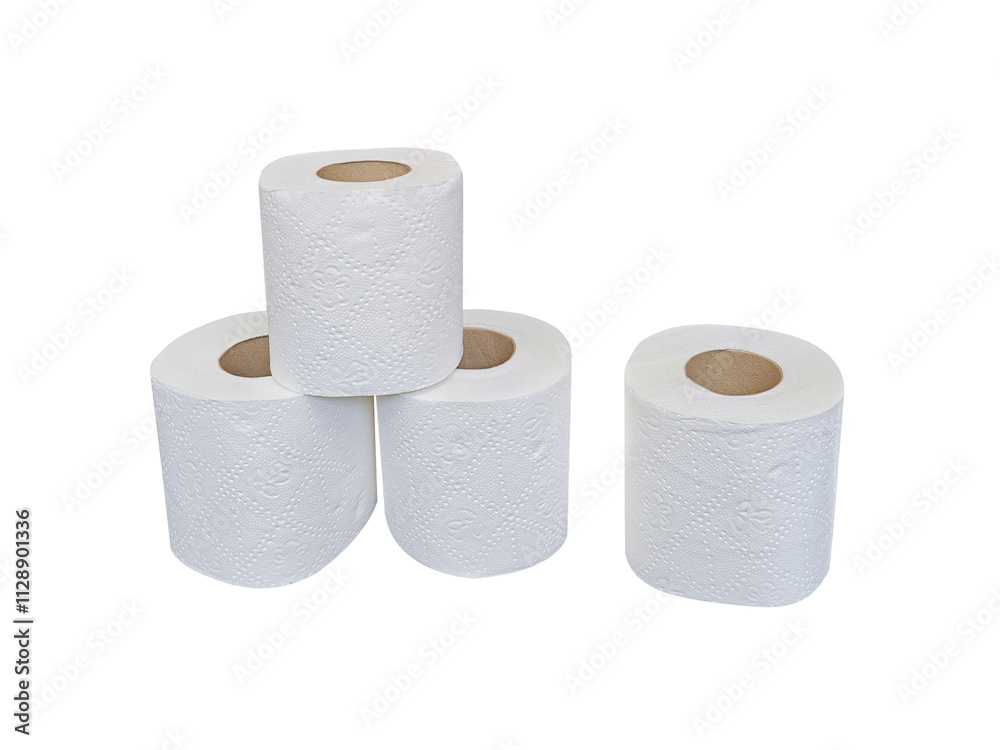 Tissue paper or toilet paper in roll, transparent background Tissue paper or toilet paper in roll, transparent background
