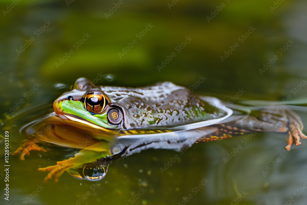 Frog floating pond with water and green grass. Frog a pond nature. A frog in the water of a river. Frogs in a pond in nature in the green river lifestyle. Frog floating pond with water and green grass. Frog a pond nature. A frog in the water of a river. Frogs in a pond in nature in the green river lifestyle.