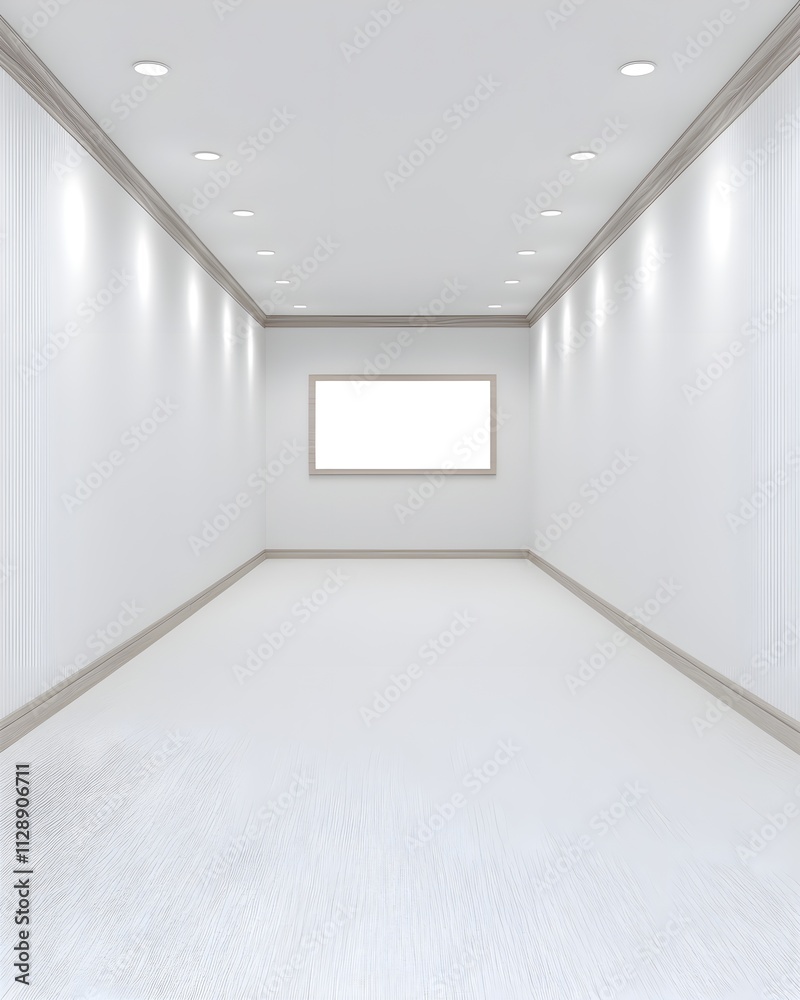 Minimalist interior with bright lighting and empty space Minimalist interior with bright lighting and empty space
