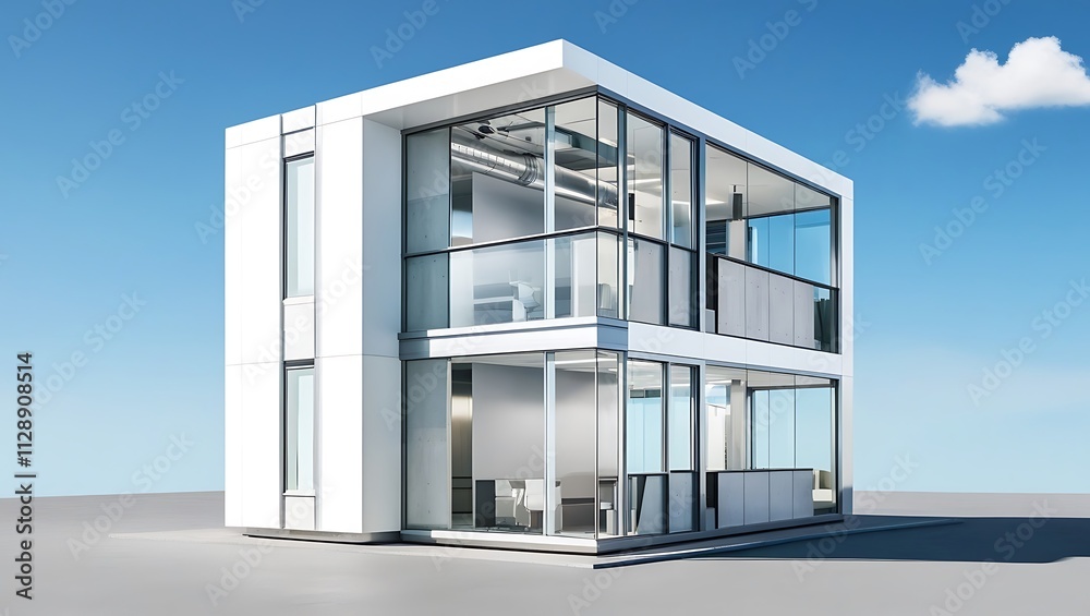 3d render of a modern building 3d render of a modern building