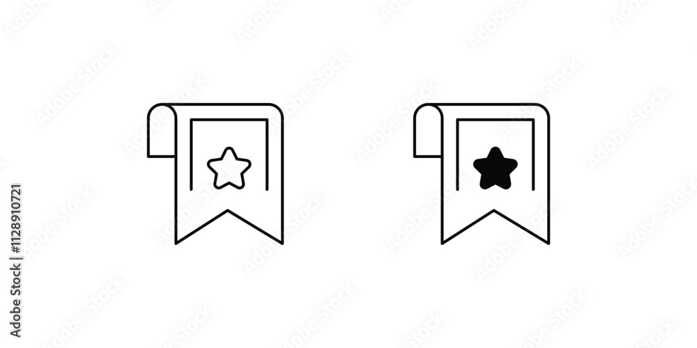 BookMark set icon with white background vector stock illustration BookMark set icon with white background vector stock illustration