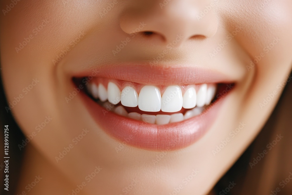 Close-up Portrait of a Joyful Young Woman Showcasing Her Bright White Smile and Healthy Teeth with Soft Natural Makeup and Beautiful Skin Tone Close-up Portrait of a Joyful Young Woman Showcasing Her Bright White Smile and Healthy Teeth with Soft Natural Makeup and Beautiful Skin Tone