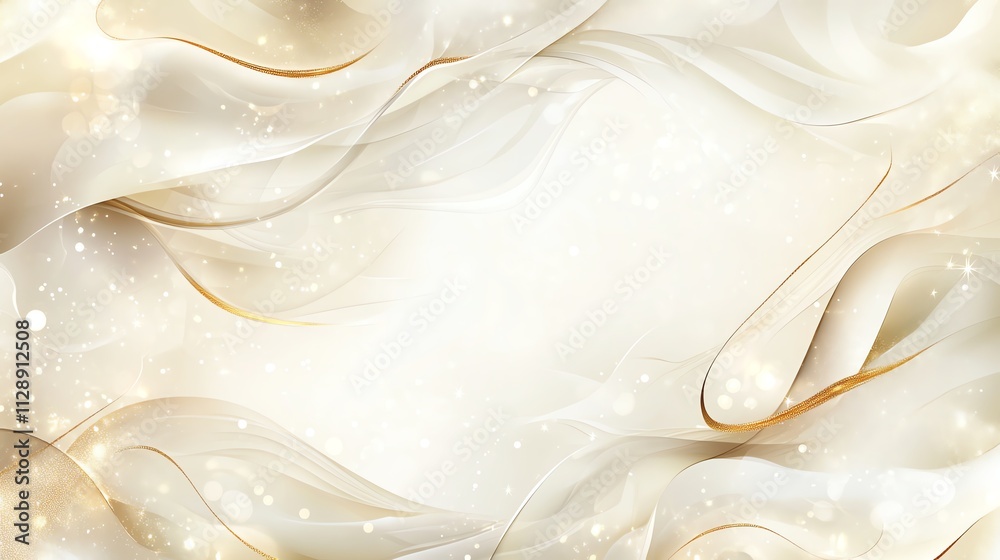 Abstract elegant golden waves and sparkles on a soft beige background, creating a luxurious and stylish visual effect. Abstract elegant golden waves and sparkles on a soft beige background, creating a luxurious and stylish visual effect.