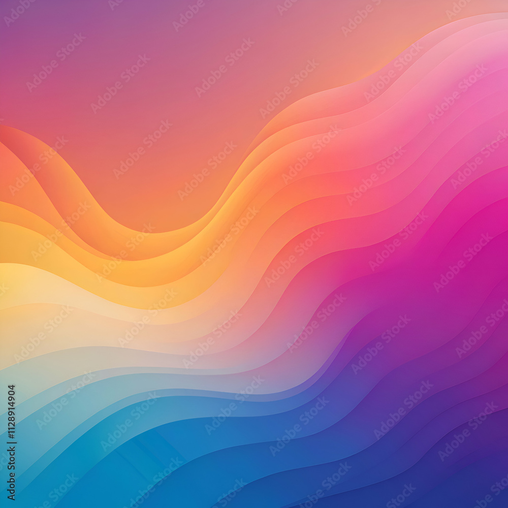 Obraz premium Abstract Colorful Wavy Background with Gradient Colors.