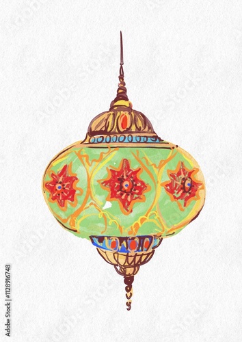 lantern on white. Turkish 