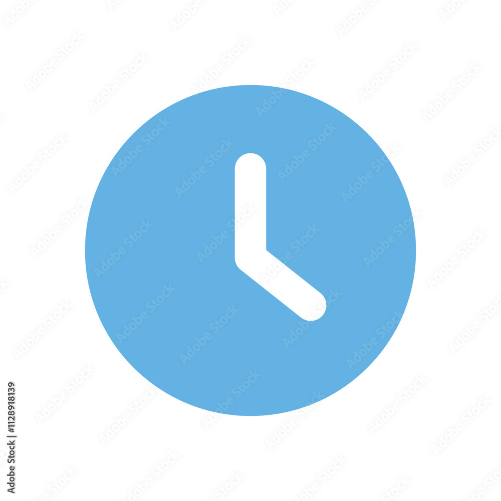 Low-resolution digital depiction of a light blue analog clock showing approximately 2:55. Low-resolution digital depiction of a light blue analog clock showing approximately 2:55.