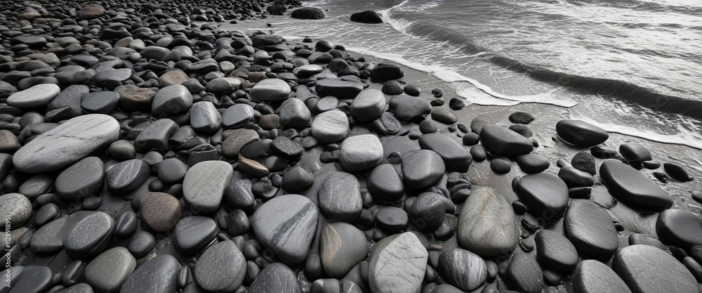 Grayscale wave pattern on a rocky beach at low tide , coastal, rock, wave Grayscale wave pattern on a rocky beach at low tide , coastal, rock, wave
