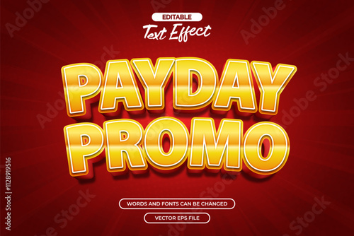 Payday promo editable text effect with red background