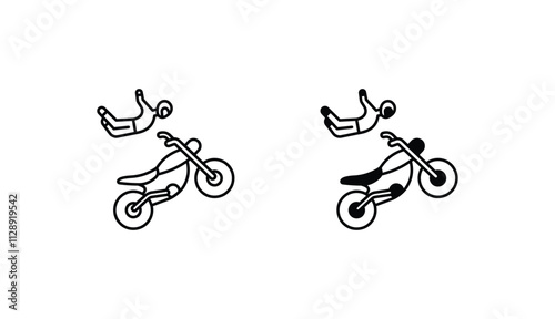 Stunt icon design with white background stock illustration