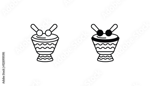 Bongo icon design with white background stock illustration