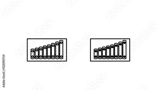 Vibraphone icon design with white background stock illustration